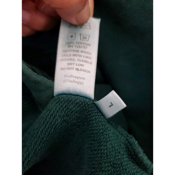 Madhappy Hoodie Men’s Large Forest Green Flawed 25 X 30 - Picture 3 of 16